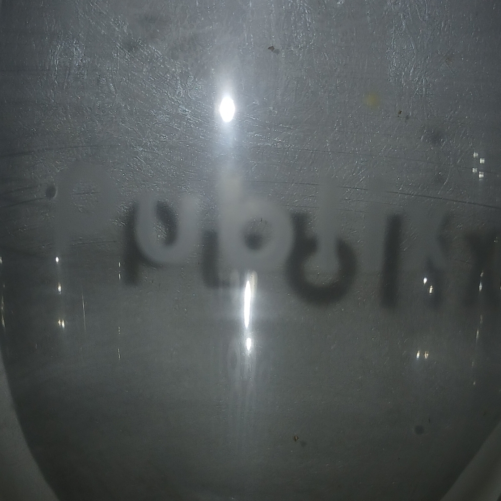 PUBLIX SUPER MARKETS ETCHED WINE GLASS SET OF (2) WONDERFUL - Picture 3 of 5